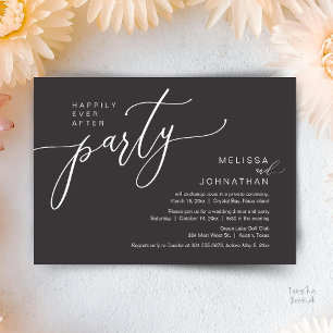 Invitation Mariage Fuite Mariage Dîner Fête Après Mariage Heu