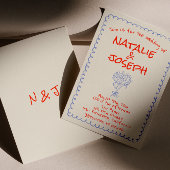 Invitation Mariage funky écrit à la main avec une touche rétr