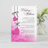 Invitation Mariage fuschia (Debout devant)