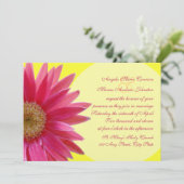 Invitation Mariage Fuschia Daisy (Debout devant)