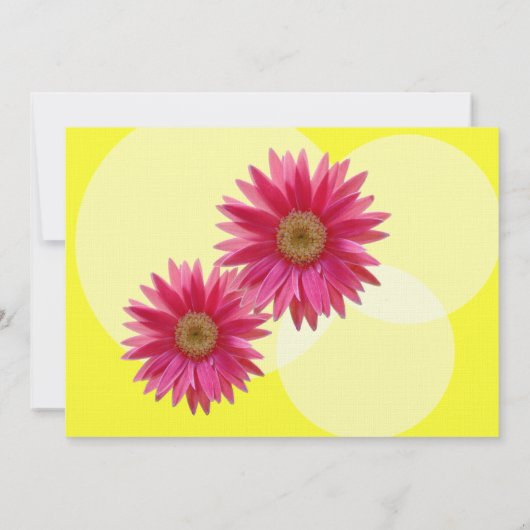 Invitation Mariage Fuschia Daisy (Dos)