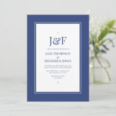 Invitation Mariage Galactique Cobalt (Debout devant)