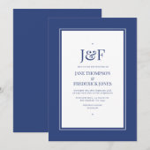 Invitation Mariage Galactique Cobalt (Devant / Derrière)