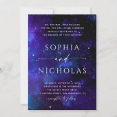 Invitation Mariage Galaxie Céleste | Nuit spatiale Ciel & Éto (Devant)