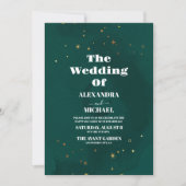 Invitation Mariage Galaxie Nébuleuse de l'Espace Marron (Devant)