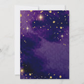 Invitation Mariage Galaxie Nébuleuse Violette de l'Espace (Dos)