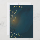 Invitation Mariage Galaxie Téale Univers Étoilé Espace (Dos)
