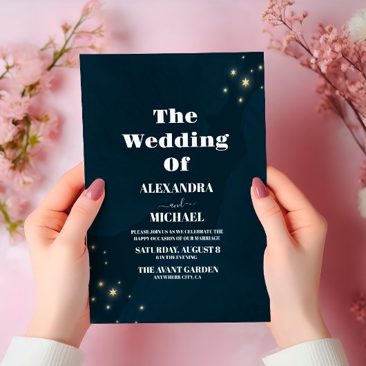 Invitation Mariage Galaxie Téale Univers Étoilé Espace