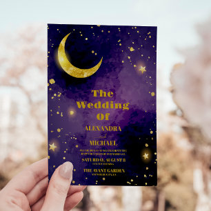 Invitation Mariage Galaxie Violette Univers Espace Extra-Atmo