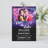 Invitation Mariage Galaxy Écrit Dans Les Étoiles Enregistrer  (Debout devant)