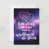 Invitation Mariage Galaxy Écrit Dans Les Étoiles Enregistrer  (Dos)