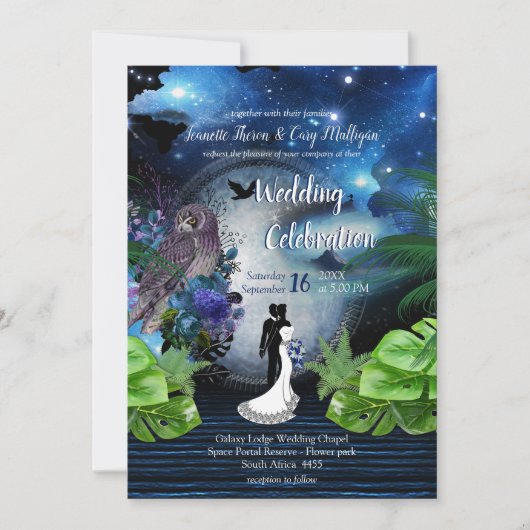 Invitation Mariage Galaxy Portal (Devant)