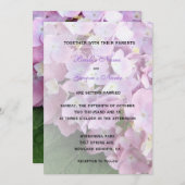 Invitation ©Mariage Garden Pink Hydrangeas (Devant / Derrière)