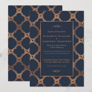 Invitation Mariage Gatsby Art Déco Géométrique Vintage