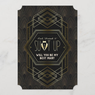 Invitation Mariage Gatsby Or Vintage Sois Mon Témoin