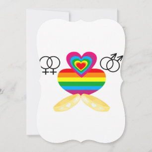 Invitation mariage gay 5x7 - Support d'invitation