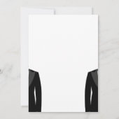 Invitation Mariage Gay Blanc Et Noir Personnalisé (Dos)