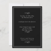 Invitation Mariage gay Bourgogne Tuxedo Argent Noir (Dos)