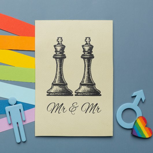 Invitation Mariage gay de deux rois