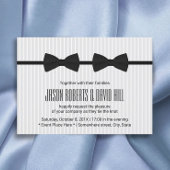 Invitation Mariage gay double Bow Cravate classique