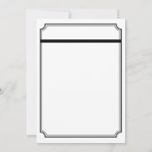 Invitation Mariage gay double Bow Cravate classique encadré (Dos)