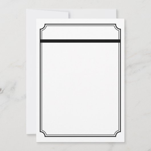 Invitation Mariage gay double Bow Cravate classique encadré (Dos)