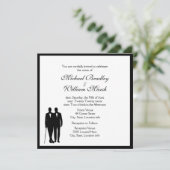 Invitation Mariage Gay Groom et Groom Elegant (Debout devant)