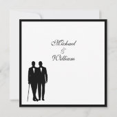 Invitation Mariage Gay Groom et Groom Elegant (Dos)