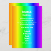 Invitation mariage gay pride (Devant / Derrière)