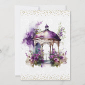 Invitation Mariage Gazebo du jardin de printemps aquarelle (Dos)