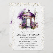 Invitation Mariage Gazebo du jardin de printemps aquarelle (Devant / Derrière)