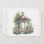 Invitation Mariage Gazebo du jardin de printemps aquarelle (Dos)