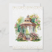 Invitation Mariage Gazebo du jardin de printemps aquarelle (Dos)