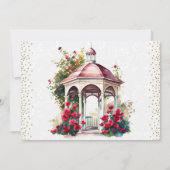 Invitation Mariage Gazebo du jardin de printemps aquarelle (Dos)