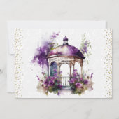Invitation Mariage Gazebo du jardin de printemps aquarelle (Dos)