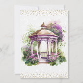 Invitation Mariage Gazebo du jardin de printemps aquarelle (Dos)
