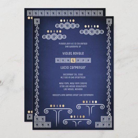Invitation Mariage Geek Gamer (Devant / Derrière)