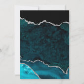 Invitation Mariage Géode d'âge de Parties scintillant d'argen (Dos)