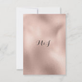 Invitation Mariage géométrique blanc dégradé or rose marbre (Dos)