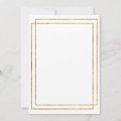 Invitation Mariage géométrique blanc or rose menthe (Dos)