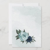 Invitation Mariage géométrique bleu et bleu foncé (Dos)