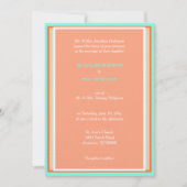 Invitation Mariage Géométrique Bleu Fruit Melon (Devant)