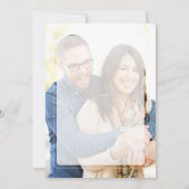 Invitation Mariage géométrique de photo défraîchi moderne (Dos)