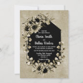 Invitation Mariage géométrique de tournesol rustique (Devant)