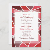 Invitation Mariage Géométrique Élégant (Devant)