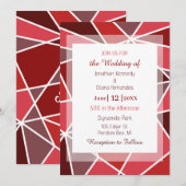 Invitation Mariage Géométrique Élégant (Devant / Derrière)