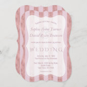 Invitation Mariage géométrique Élégant Brouillon Rose Gold St (Devant / Derrière)