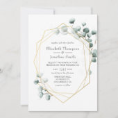Invitation Mariage géométrique Eucalyptus Silver Sage (Devant)