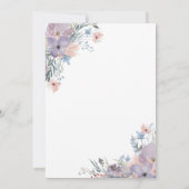 Invitation Mariage géométrique Fleur sauvage aquarelle (Dos)