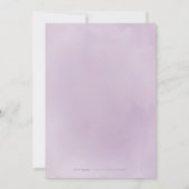 Invitation Mariage géométrique fleuri violet botanique floris (Dos)